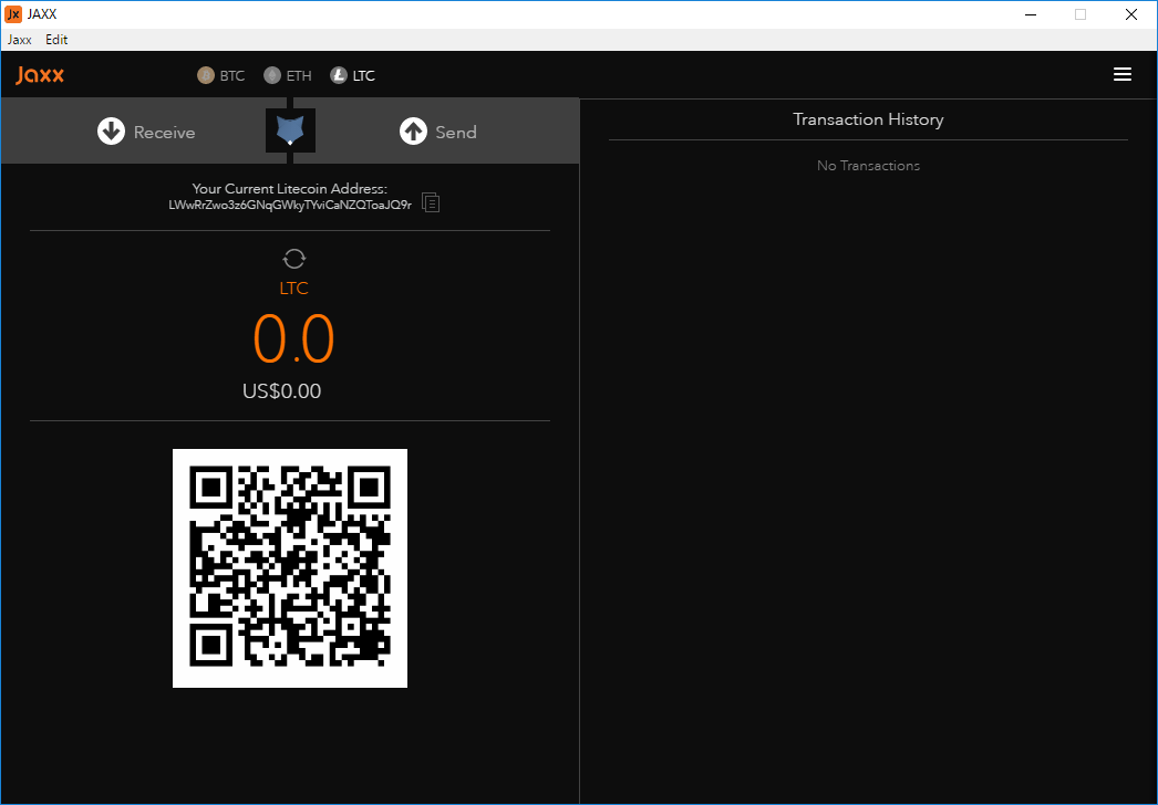 Jaxx bitcoin wallet